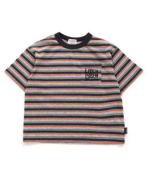 F.O.KIDS(エフオーキッズ)の「【接触冷感】マルチボーダーBIGTシャツ(Tシャツ/カットソー・キッズ・グレー/ブルー/キナリ・120/110/100/95/90/80/150/140/130)」の10枚目の写真