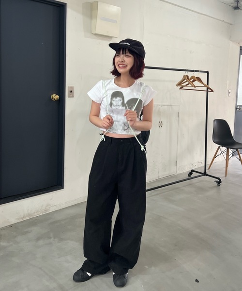 shesame（シーセム）の「ナイロンシースルーナップサック（バックパック/リュック・レディース・オフホワイト/イエロー/ピンク/グレー/ブルー・フリー）」の15枚目の写真