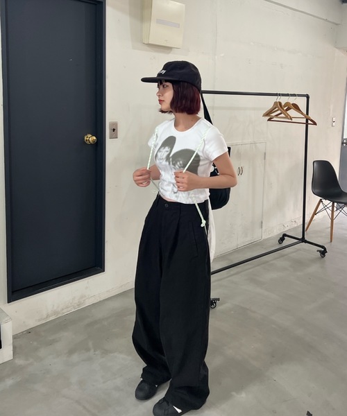 shesame（シーセム）の「ナイロンシースルーナップサック（バックパック/リュック・レディース・オフホワイト/イエロー/ピンク/グレー/ブルー・フリー）」の9枚目の写真