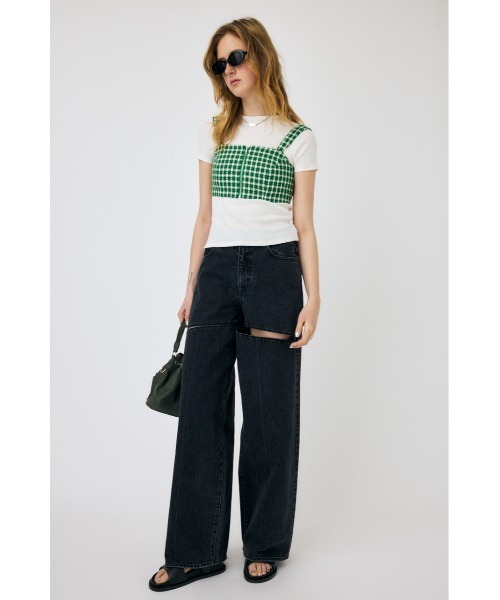 MOUSSY（マウジー）の「COMPACT TWEED ビスチェ（タンクトップ・レディース・アイボリー/グリーン/ブラック・1/2）」の16枚目の写真