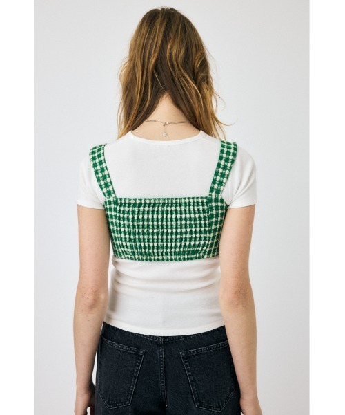 MOUSSY（マウジー）の「COMPACT TWEED ビスチェ（タンクトップ・レディース・アイボリー/グリーン/ブラック・1/2）」の11枚目の写真