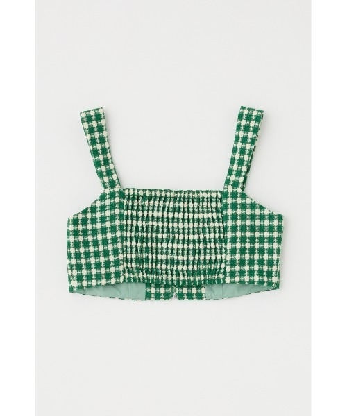 MOUSSY（マウジー）の「COMPACT TWEED ビスチェ（タンクトップ・レディース・アイボリー/グリーン/ブラック・1/2）」の7枚目の写真