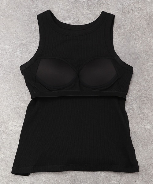 LAKOLE（ラコレ）の「【吸水速乾】リブアメスリブラトップ＜RELAXING WEAR＞ / 118992（その他トップス・レディース・その他9/オフホワイト/ブラック・SMALL/MEDIUM/LARGE）」の4枚目の写真