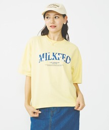 MILKFED. | HEART EMBROIDERED LOGO WIDE S/S TEE(Tシャツ/カットソー)