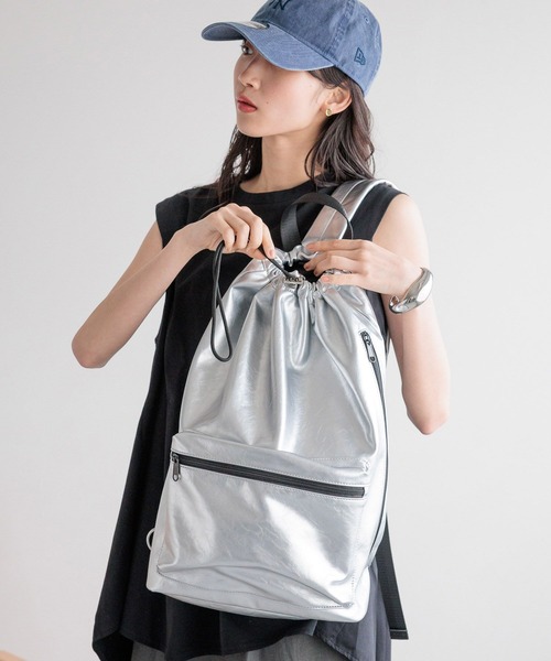 LOWRYS FARM（ローリーズファーム）の「ＢＩＧワンショルダーＢＡＧ 128356（ショルダーバッグ・レディース・ブラック/シルバー/ブラック系その他・FREE）」の7枚目の写真