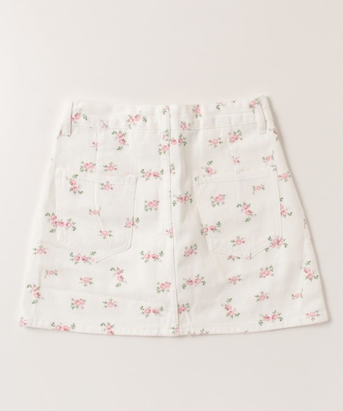 WEGO（ウィゴー）の「WEGO/フラワーデニムスカート（デニムスカート・レディース・ホワイト・LARGE/MEDIUM）」の5枚目の写真