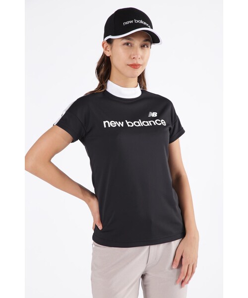 New Balance Golf(ニューバランスゴルフ)の「【new balance golf】ダブルフェイス裏ハニカム 半袖 モックネック プルオーバー (WOMENS SPORT)(Tシャツ/カットソー・レディース・ホワイト/ブラック・LARGE/MEDIUM/SMALL)」の1枚目の写真