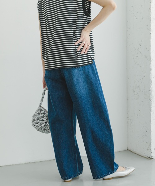 ITEMS URBANRESEARCH（アイテムズ アーバンリサーチ）の「コクーンシルエットデニム（デニムパンツ・レディース・ライトブルー/インディゴブルー・SMALL/MEDIUM）」の5枚目の写真