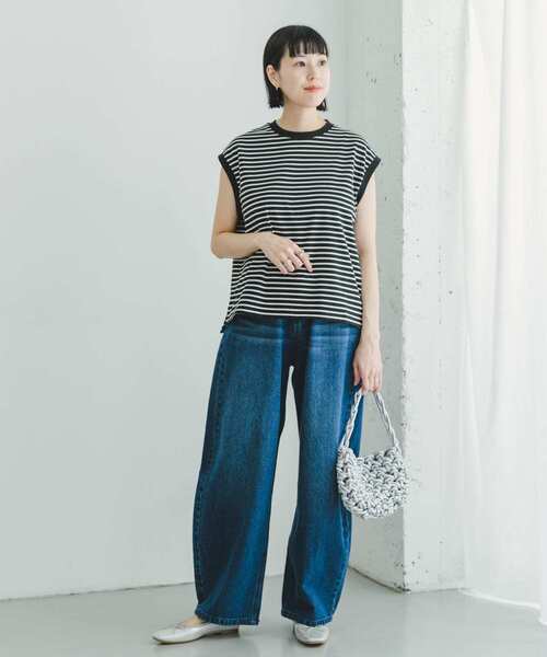 ITEMS URBANRESEARCH（アイテムズ アーバンリサーチ）の「コクーンシルエットデニム（デニムパンツ・レディース・ライトブルー/インディゴブルー・SMALL/MEDIUM）」の6枚目の写真