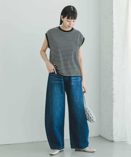 ITEMS URBANRESEARCH（アイテムズ アーバンリサーチ）の「コクーンシルエットデニム（デニムパンツ・レディース・ライトブルー/インディゴブルー・SMALL/MEDIUM）」の7枚目の写真