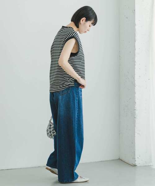 ITEMS URBANRESEARCH（アイテムズ アーバンリサーチ）の「コクーンシルエットデニム（デニムパンツ・レディース・ライトブルー/インディゴブルー・SMALL/MEDIUM）」の8枚目の写真