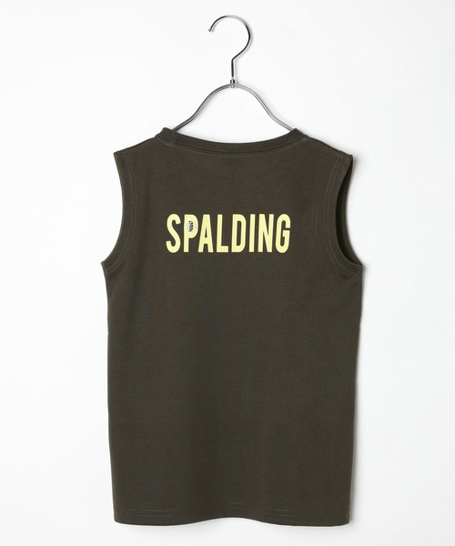 SPALDING(スポルディング)の「【SPALDING(スポルディング)】ドライ天竺タンク(KIDS)(タンクトップ・キッズ・ホワイト/オリーブ/チャコール・130cm/150cm)」の12枚目の写真