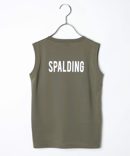 SPALDING(スポルディング)の「【SPALDING(スポルディング)】ドライ天竺タンク(KIDS)(タンクトップ・キッズ・ホワイト/オリーブ/チャコール・130cm/150cm)」の11枚目の写真