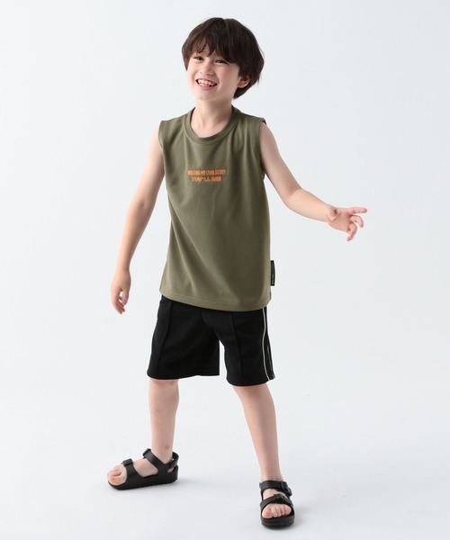 SPALDING(スポルディング)の「【SPALDING(スポルディング)】ドライ天竺タンク(KIDS)(タンクトップ・キッズ・ホワイト/オリーブ/チャコール・130cm/150cm)」の18枚目の写真