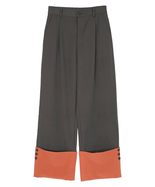 miette（ミエット）の「配色ロールアップワイドパンツ（その他パンツ・レディース・チャコール/ブラック・FREE）」の13枚目の写真