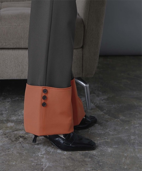 miette（ミエット）の「配色ロールアップワイドパンツ（その他パンツ・レディース・チャコール/ブラック・FREE）」の10枚目の写真