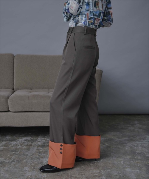 miette（ミエット）の「配色ロールアップワイドパンツ（その他パンツ・レディース・チャコール/ブラック・FREE）」の11枚目の写真