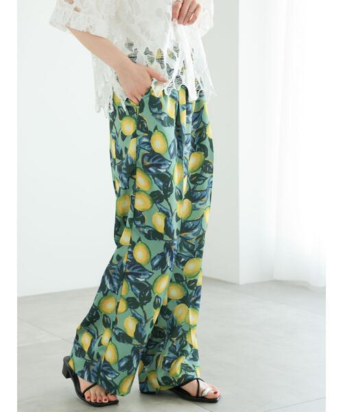 Te chichi（テチチ）の「柄アソートサテンイージーストレートパンツ（その他パンツ・レディース・カーキ/オフホワイト/チャコールグレー/ベージュ・F）」の8枚目の写真