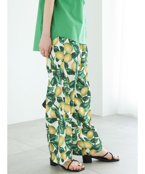 Te chichi（テチチ）の「柄アソートサテンイージーストレートパンツ（その他パンツ・レディース・カーキ/オフホワイト/チャコールグレー/ベージュ・F）」の19枚目の写真