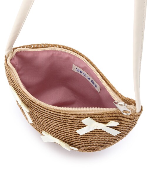 SHOO・LA・RUE（シューラルー）の「◆ブレードリボンポシェット（ショルダーバッグ・キッズ・ライトベージュ/キャメル・00）」の4枚目の写真