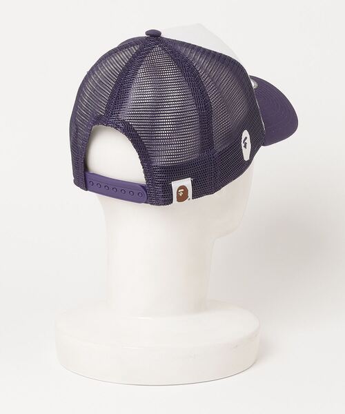 A Bathing Ape ネイビー トラッカーキャップ A BATHING APE（アベイシングエイプ）の「COLLEGE MESH CAP M