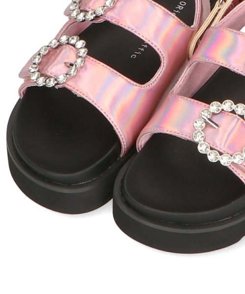 ORiental TRaffic（オリエンタルトラフィック）の「厚底メタリックビジューサンダル/K-455（サンダル・キッズ・シルバー/ピンク・19.0cm/18.0cm/17.0cm/16.0cm/21.0cm/20.0cm）」の3枚目の写真