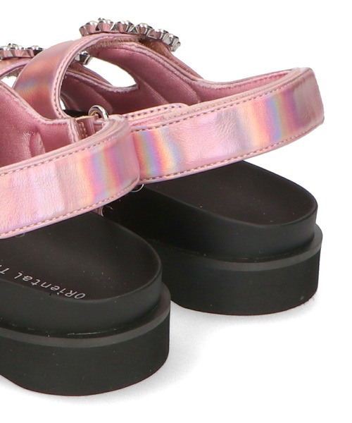 ORiental TRaffic（オリエンタルトラフィック）の「厚底メタリックビジューサンダル/K-455（サンダル・キッズ・シルバー/ピンク・19.0cm/18.0cm/17.0cm/16.0cm/21.0cm/20.0cm）」の4枚目の写真