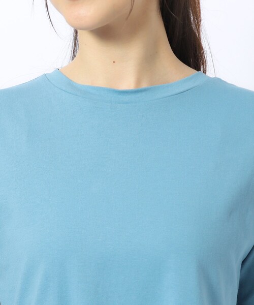 DRESKIP(ドレスキップ)の「◆【体型カバー/UV】アウトで決まる ペプラムTシャツ(Tシャツ/カットソー・レディース・カーキ/ブラック/ホワイト系5/ブルー/オフホワイト・03/02/04)」の16枚目の写真