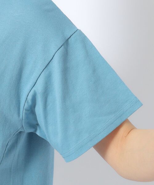 DRESKIP(ドレスキップ)の「◆【体型カバー/UV】アウトで決まる ペプラムTシャツ(Tシャツ/カットソー・レディース・カーキ/ブラック/ホワイト系5/ブルー/オフホワイト・03/02/04)」の15枚目の写真