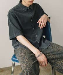 ビンテージ風 H/Sデニムオーバーシャツ