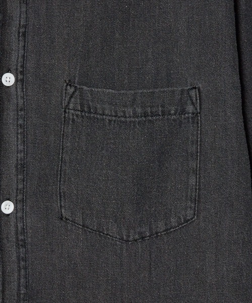ROOPTOKYO（ループトウキョウ）の「ビンテージ風 H/Sデニムオーバーシャツ（シャツ/ブラウス・メンズ・インディゴブルー/ブラック/ブルー・L/M）」の6枚目の写真