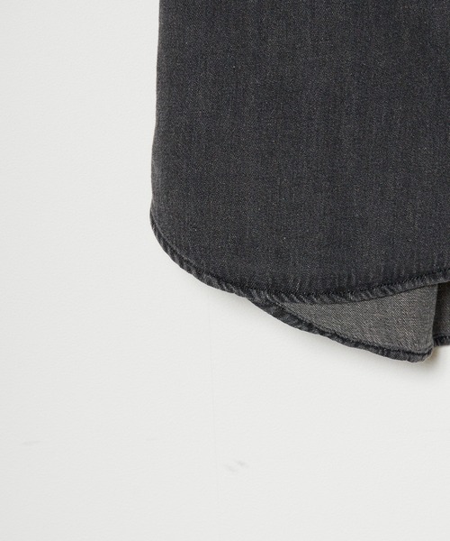 ROOPTOKYO（ループトウキョウ）の「ビンテージ風 H/Sデニムオーバーシャツ（シャツ/ブラウス・メンズ・インディゴブルー/ブラック/ブルー・L/M）」の8枚目の写真