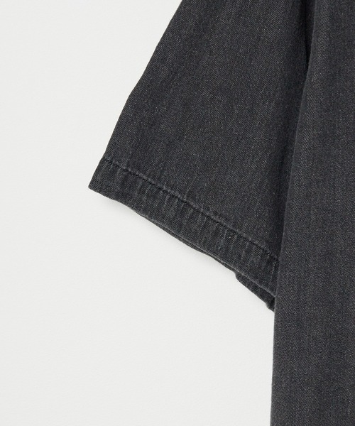 ROOPTOKYO（ループトウキョウ）の「ビンテージ風 H/Sデニムオーバーシャツ（シャツ/ブラウス・メンズ・インディゴブルー/ブラック/ブルー・L/M）」の5枚目の写真