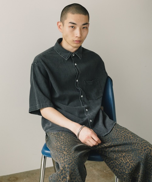 ROOPTOKYO（ループトウキョウ）の「ビンテージ風 H/Sデニムオーバーシャツ（シャツ/ブラウス・メンズ・インディゴブルー/ブラック/ブルー・L/M）」の11枚目の写真