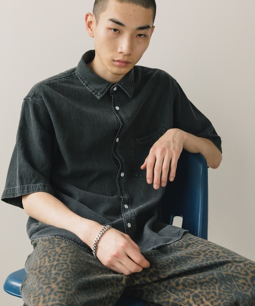 ROOPTOKYO（ループトウキョウ）の「ビンテージ風 H/Sデニムオーバーシャツ（シャツ/ブラウス・メンズ・インディゴブルー/ブラック/ブルー・L/M）」の10枚目の写真