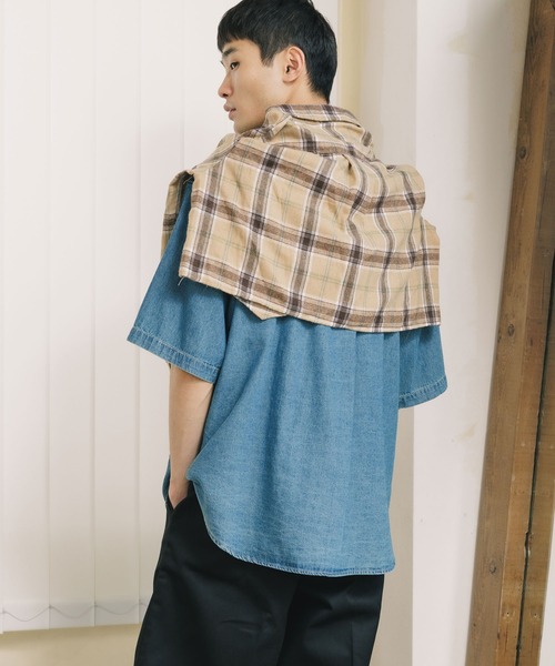 ROOPTOKYO（ループトウキョウ）の「ビンテージ風 H/Sデニムオーバーシャツ（シャツ/ブラウス・メンズ・インディゴブルー/ブラック/ブルー・L/M）」の20枚目の写真