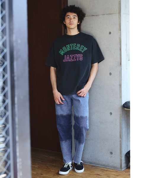 BAYFLOW(ベイフロー)の「クールタッチパッチワークデニム(デニムパンツ・メンズ・ブラック/ライトブルー・MEDIUM/LARGE)」の4枚目の写真