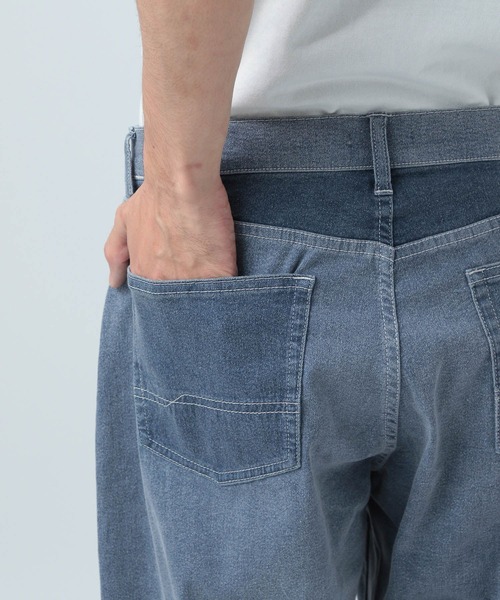 セール】クールタッチパッチワークデニム（デニムパンツ