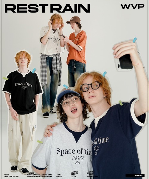WV PROJECT(ダブリューブイプロジェクト)の「【WV PROJECT】Rest rain 12 sleeve t-shirts MJST7727(Tシャツ/カットソー・メンズ・ライトグレー/ブラック/ネイビー/オフホワイト/オレンジ系・S/M/L)」の6枚目の写真