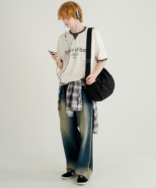 WV PROJECT(ダブリューブイプロジェクト)の「【WV PROJECT】Rest rain 12 sleeve t-shirts MJST7727(Tシャツ/カットソー・メンズ・ライトグレー/ブラック/ネイビー/オフホワイト/オレンジ系・S/M/L)」の9枚目の写真