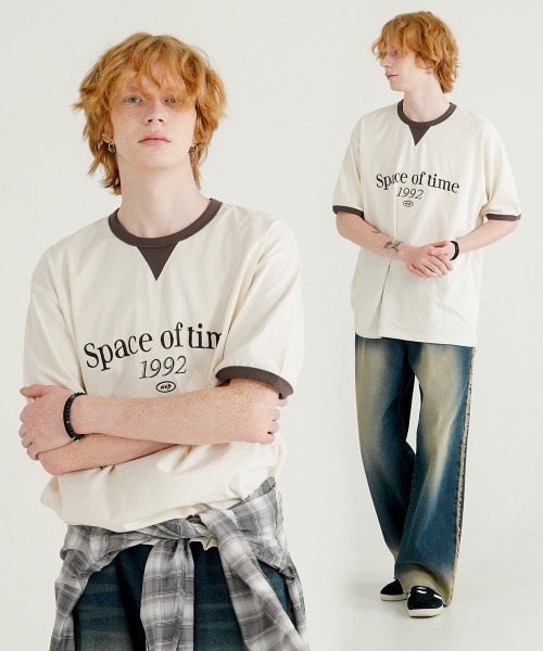 WV PROJECT(ダブリューブイプロジェクト)の「【WV PROJECT】Rest rain 12 sleeve t-shirts MJST7727(Tシャツ/カットソー・メンズ・ライトグレー/ブラック/ネイビー/オフホワイト/オレンジ系・S/M/L)」の8枚目の写真