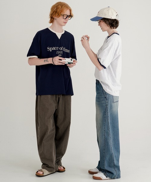 WV PROJECT(ダブリューブイプロジェクト)の「【WV PROJECT】Rest rain 12 sleeve t-shirts MJST7727(Tシャツ/カットソー・メンズ・ライトグレー/ブラック/ネイビー/オフホワイト/オレンジ系・S/M/L)」の16枚目の写真