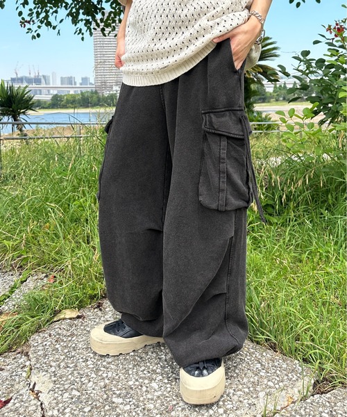 sedacle(セダクル)の「ピグメントスウェットカーゴパンツ(カーゴパンツ・メンズ・ブラック/グレー・LARGE/MEDIUM/SMALL)」の13枚目の写真