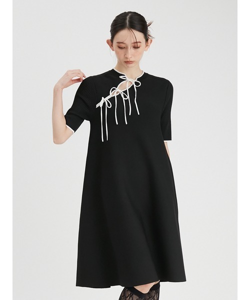 FURFUR（ファーファー）の「リボンミニニットワンピース（ワンピース