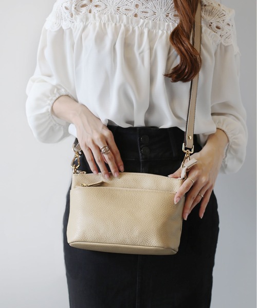 mieno]牛革レザーショルダーバッグ 日本製（ショルダーバッグ）｜mieno