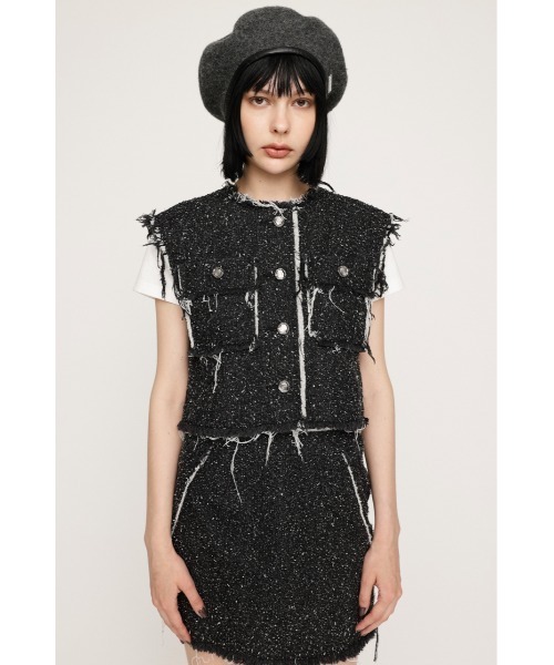 【セール】GRAIN TWEED VEST-BE グレイン ツイード ベスト ビーイー / セットアップ可（ベスト）｜SLY（スライ）