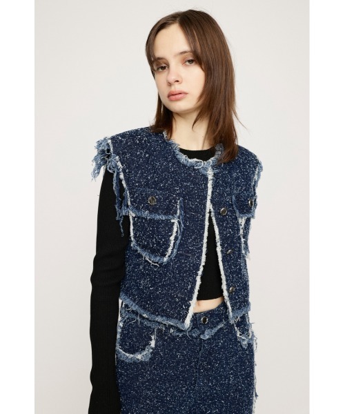 【セール】GRAIN TWEED VEST-BE グレイン ツイード ベスト ビーイー / セットアップ可（ベスト）｜SLY（スライ）