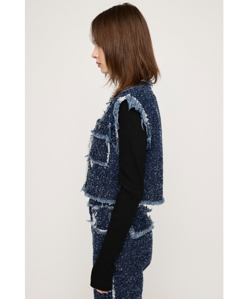 【セール】GRAIN TWEED VEST-BE グレイン ツイード ベスト ビーイー / セットアップ可（ベスト）｜SLY（スライ）