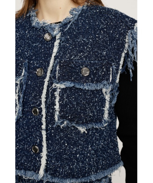 【セール】GRAIN TWEED VEST-BE グレイン ツイード ベスト ビーイー / セットアップ可（ベスト）｜SLY（スライ）