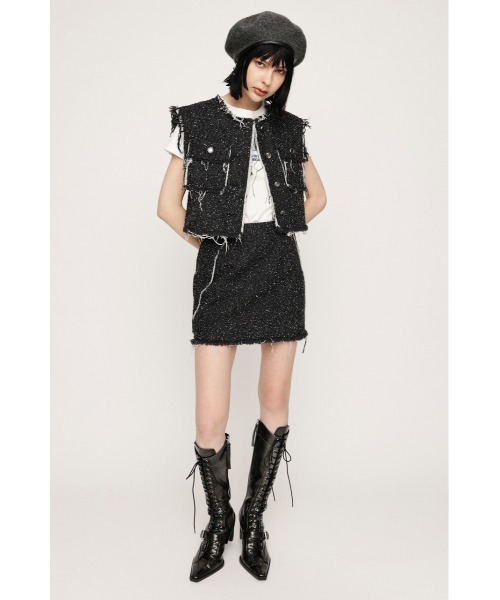pois ポワ Tweed vest ツイードベスト【5/5以降発送】 pois ポワ Tweed vest ツイードベスト【5/5以降発送】